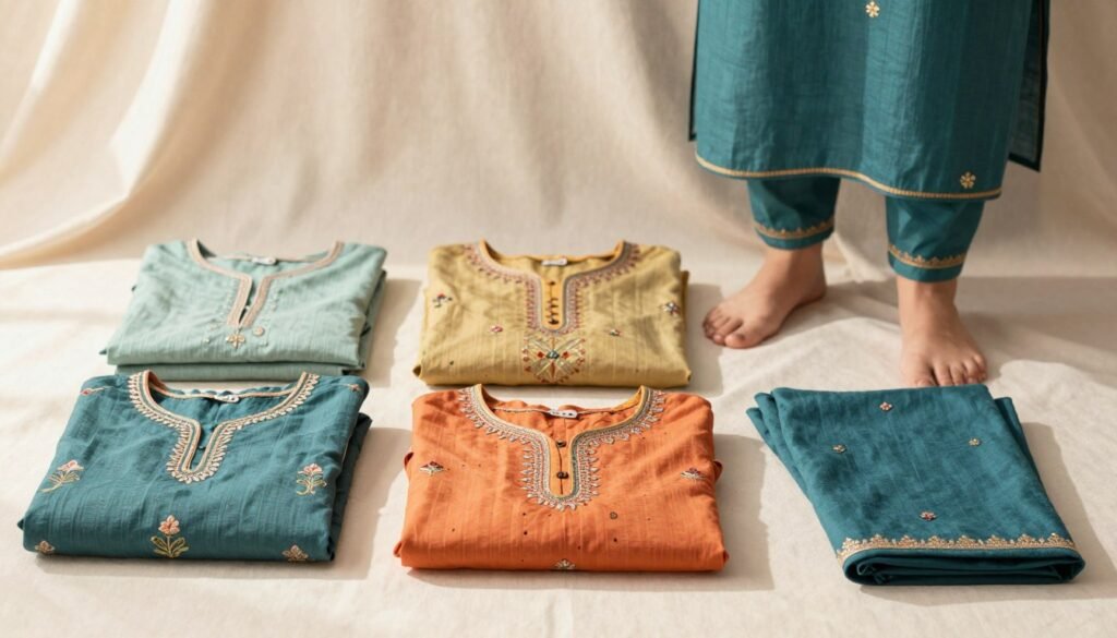 premium cotton kurti sets