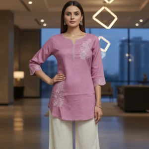 Linen Short Kurti (Soft Feminine Charm)