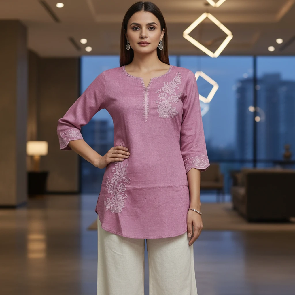 linen-short-kurti-soft-feminine-charm