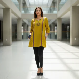 Premium Cotton Short Kurti with Dual Pockets (Smart Everyday Style)