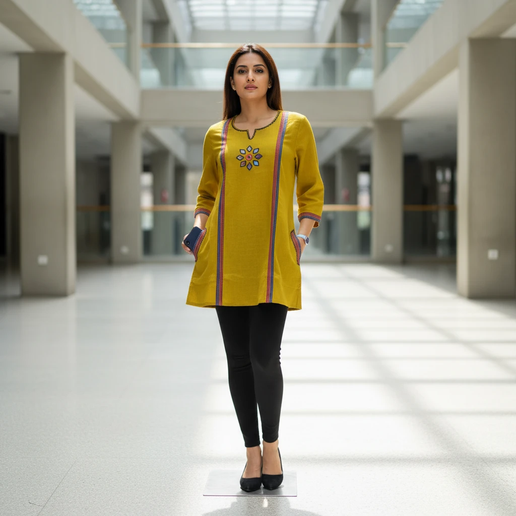 premium-cotton-short-kurti-with-dual-pockets-smart-everyday-style