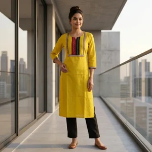 Cotton Panel Work Kurti