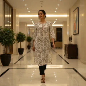 Handblock Print Cotton Kurti